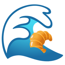 croissant and water wave