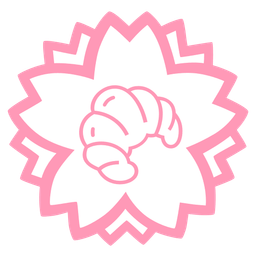 croissant and white flower