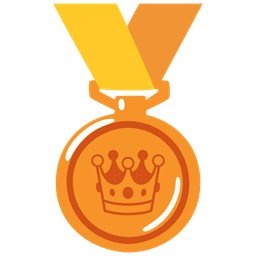crown and 3rd place medal