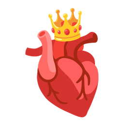 crown and anatomical heart