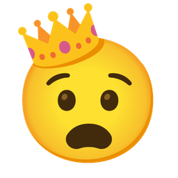 crown and anguished face
