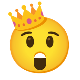 crown and astonished face