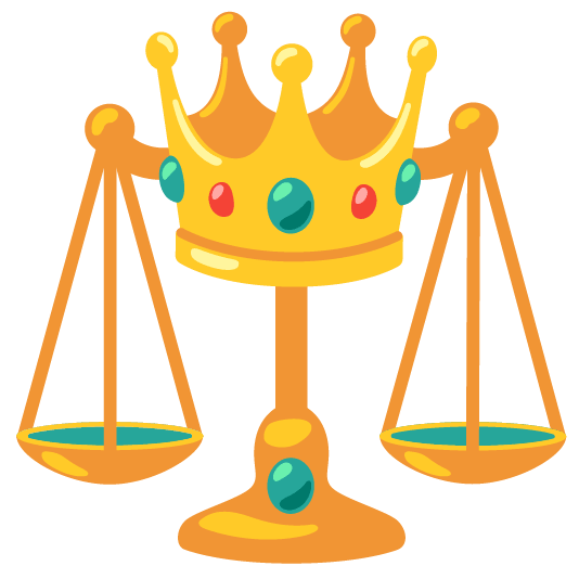 Crown and Balance scale
