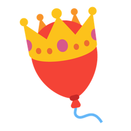 crown and balloon