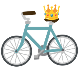 crown and bicycle