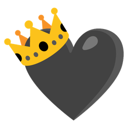 crown and black heart