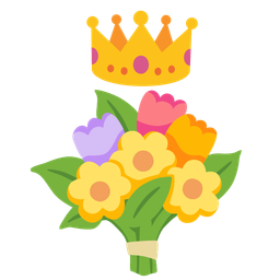 crown and bouquet