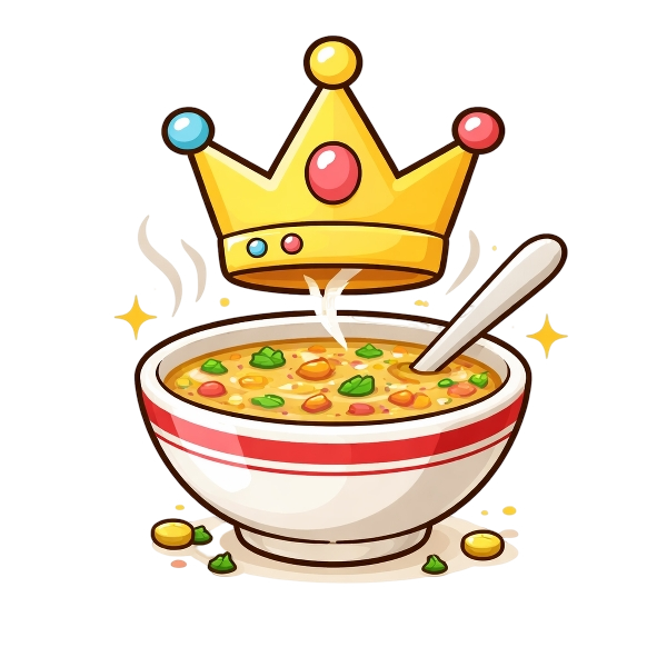 Crown and Bowl with spoon