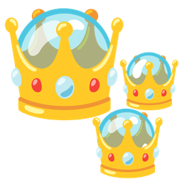 crown and bubbles