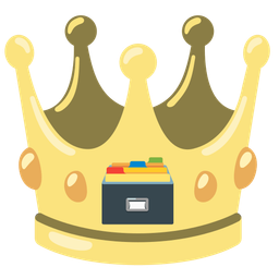 crown and card file box