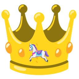 crown and carousel horse