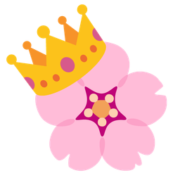 crown and cherry blossom