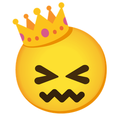 crown and confounded face