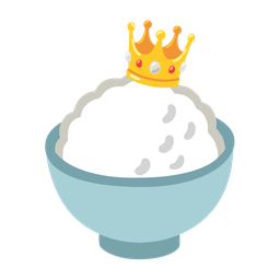 crown and cooked rice