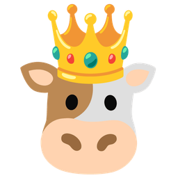 crown and cow face