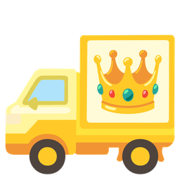 crown and delivery truck