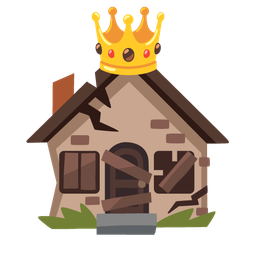 crown and derelict house