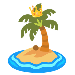 crown and desert island