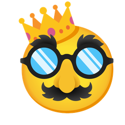 crown and disguised face