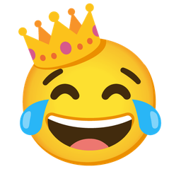 Crown and Face with tears of joy