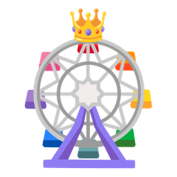 crown and ferris wheel