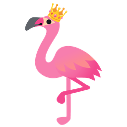 crown and flamingo
