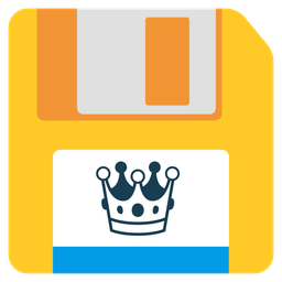 crown and floppy disk