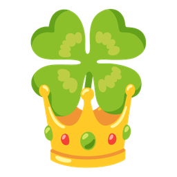 crown and four leaf clover