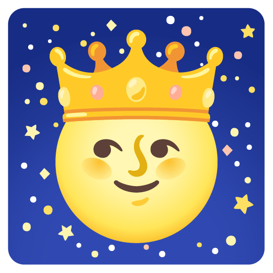Crown and Full moon face