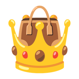 crown and handbag