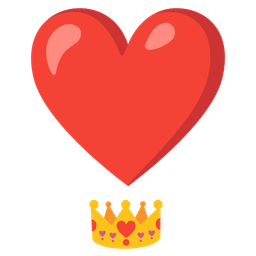 crown and heart exclamation