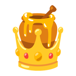 crown and honey pot