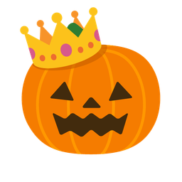 crown and jack-o-lantern