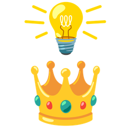 crown and light bulb