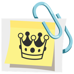 crown and linked paperclips