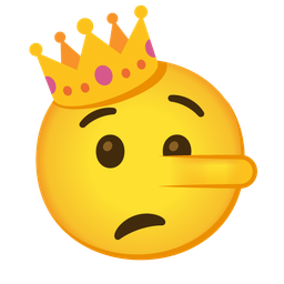 crown and lying face