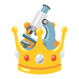crown and microscope