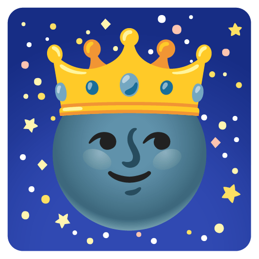 Crown and New moon face