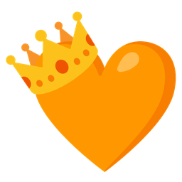 crown and orange heart
