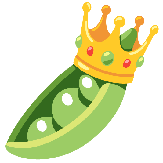 Crown and Pea pod