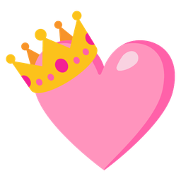 crown and pink heart