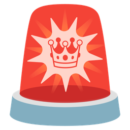 crown and police car light