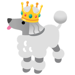 crown and poodle