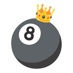 crown and pool 8 ball