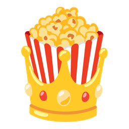crown and popcorn
