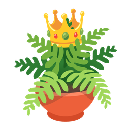 crown and potted plant