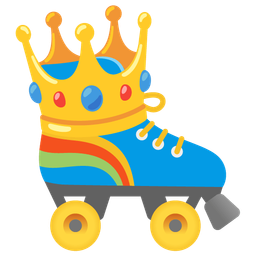 crown and roller skate