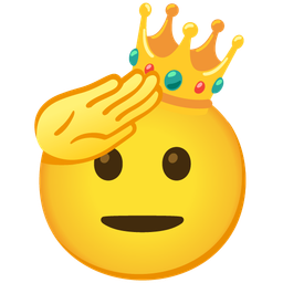 crown and saluting face