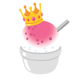 crown and shaved ice