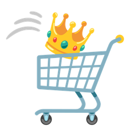 crown and shopping cart